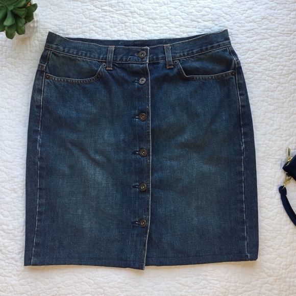 J. Crew Dresses & Skirts - J. Crew denim button front pencil skirt